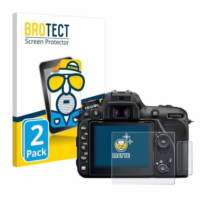 BROTECT - Screenprotector voor Nikon D7500 - Folie Beschermfolie matte 2 Stuks