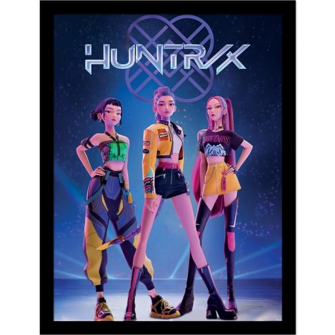 K-Pop Demon Hunters Huntr/X Ingelijste Poster (Veelkleurig)