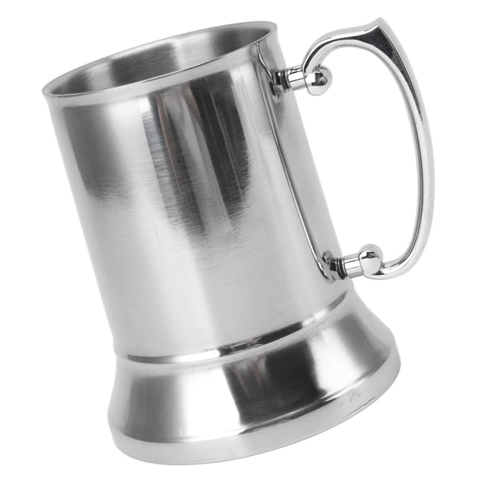 Roestvrijstalen Bierpul Antislip Hittebestendig Moderne Bierbeker Koffiemok 500ml gray