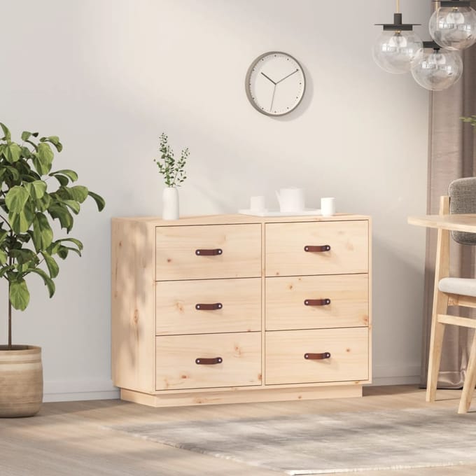 vidaXL Dressoir 100x40x75 cm massief grenenhout