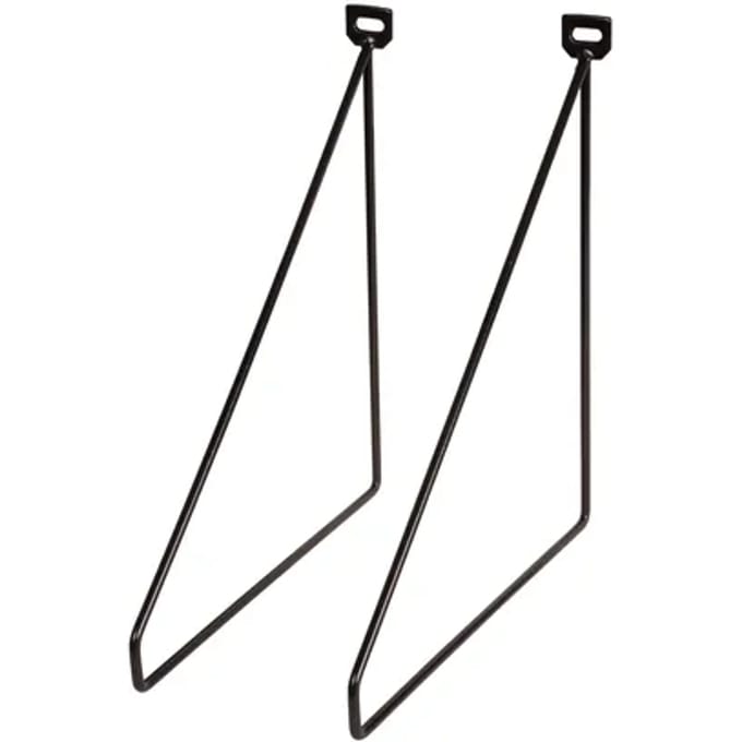 Duraline Wandplankdrager Plat Messing 3mm 24x25,5cm - 2 Stuks