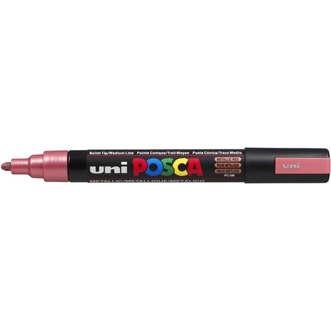 Metallic Rood verfstift op waterbasis met conische punt medium