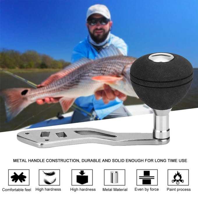 Vismolen Rocker Enkele Vis Rocker Zwengelarm met EVA Handvat voor Baitcasting Molen black