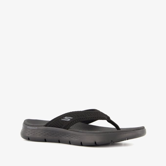 Skechers Go Walk Flex Sandaal - Holly, Dames zwarte teenslippers 42 zwart