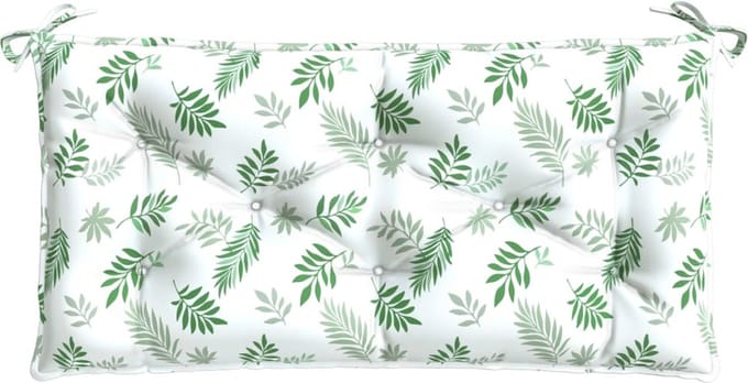 vidaXL - Tuinbankkussen - bladpatroon - 110x50x7 - cm - stof