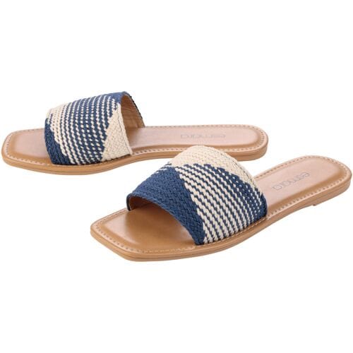 ESMARA Dames slippers (Blauw/beige, 36)