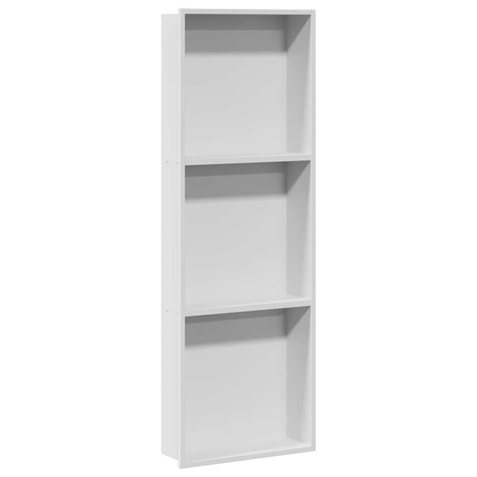 vidaXL - Douche - Niche - Wit - 90 - x - 30 - x - 9,5 - cm - Roestvrij - staal