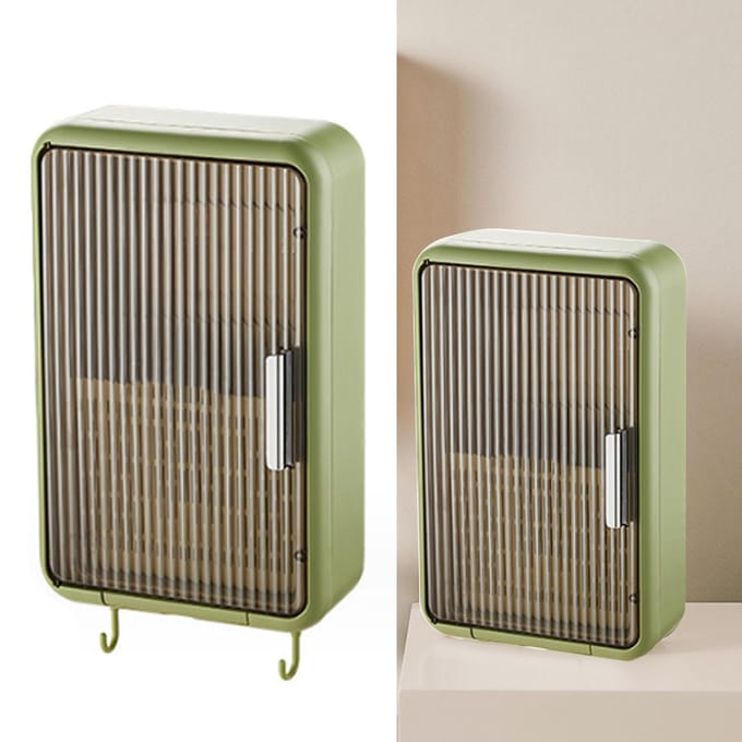 Porte-baguettes de cuisine mural Organisateur de baguettes Égouttant Anti-poussière Ustensiles de cuisine Green beige