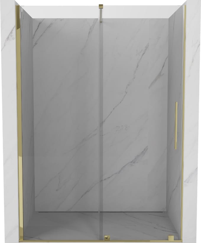 Mexen Velar schuifbare douchedeur 140 , transparant, goud - 871-140-000-01-50