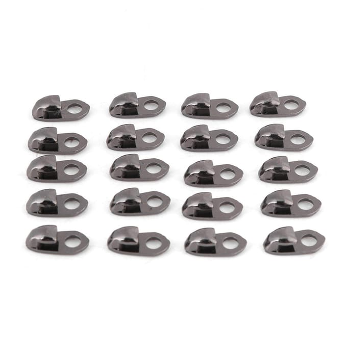 20 stuks/set laarzenhaken veterfittingen met klinknagels voor reparatie/kamp/wandel/klimaccessoires gray