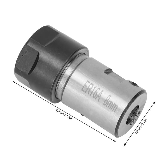8mm Hoge Precisie Verlengstang Spantanghouder Motoras voor Diepgatbewerking