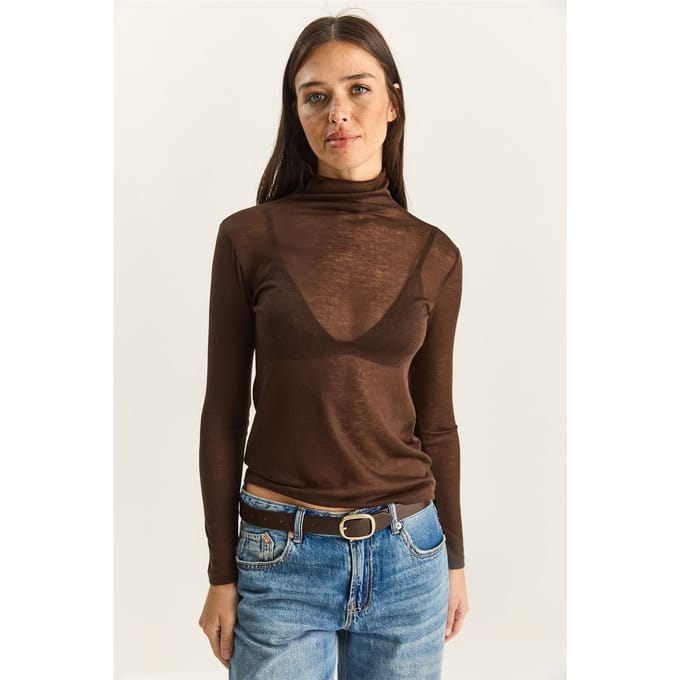 Aangesloten Lange Mouwen Colblouse