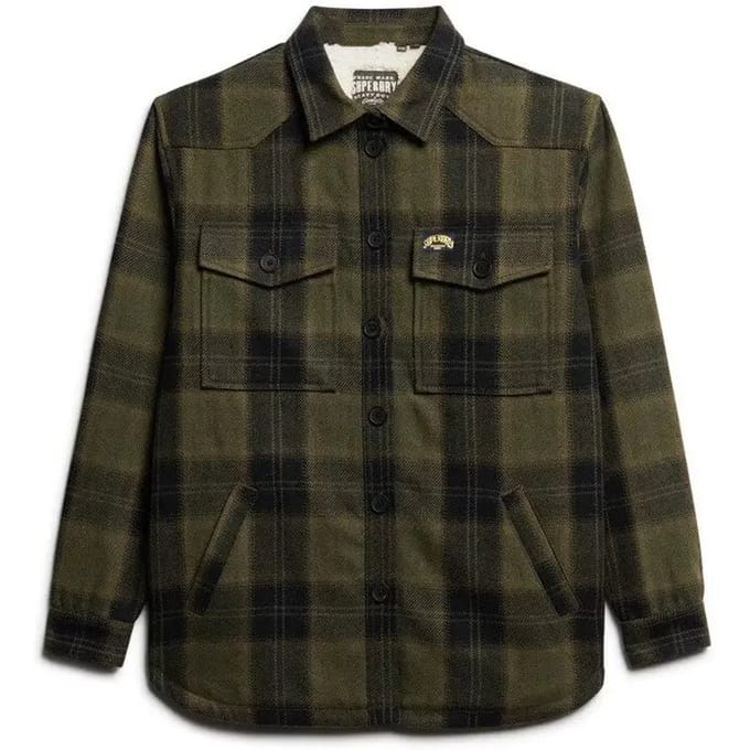 Superdry - Geruit overshirt met borgvoering - Dames - Shirts