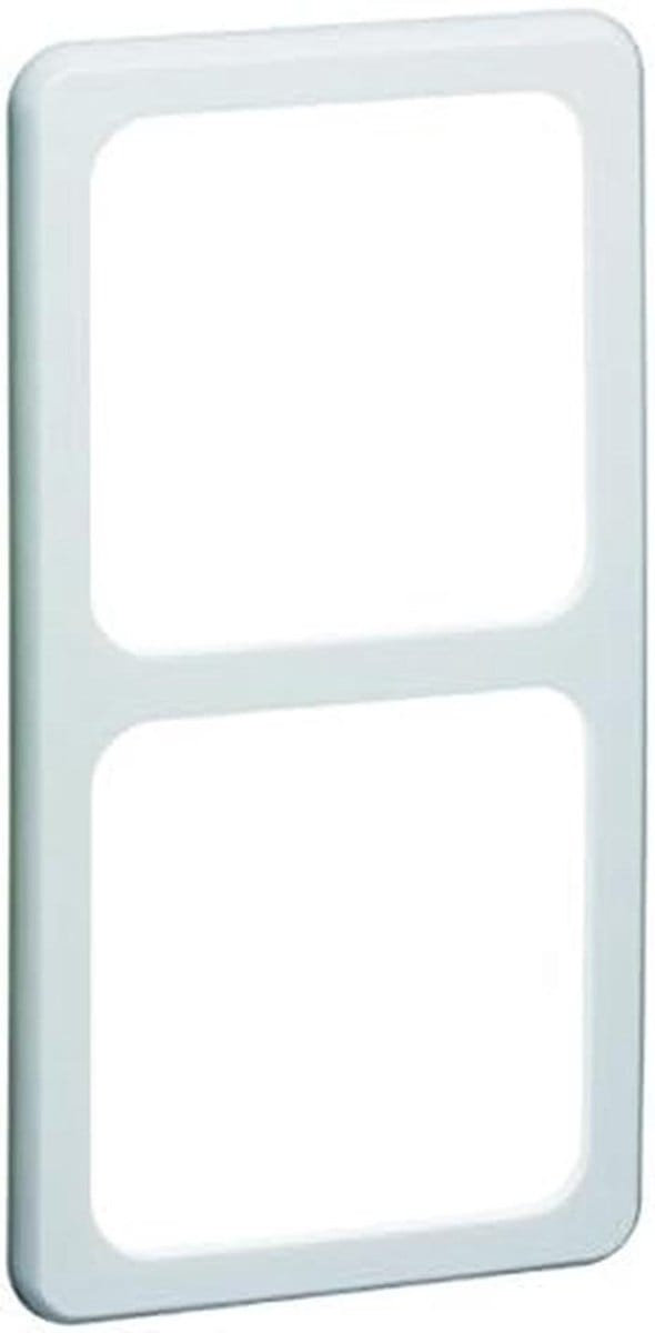 Dubbele Afdekplaat Rechthoekig Wit - Set van 2 WoonAccessoires