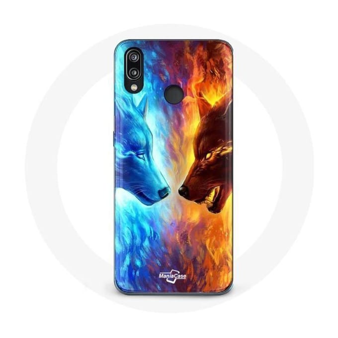 Case voor Huawei P20 Lite IJs- en Vuurwolf