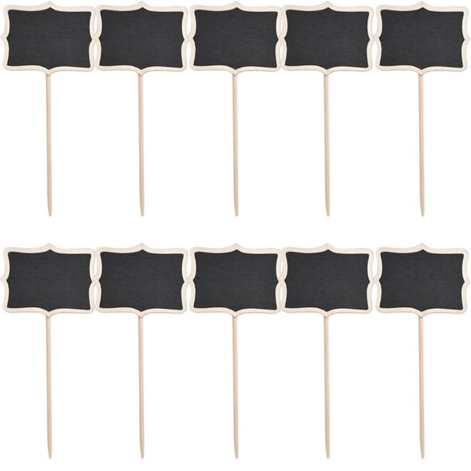 10 PIÈCES Mini Tableau Noir Petite Planche à Messages en Bois Panneau Tableaux à Craie white