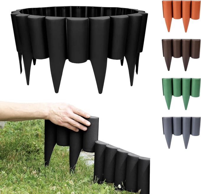 Houtlook Perkrand - Tuinrand Gazonrand - 2,5 m - Zwart