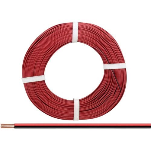 Donau Elektronik 218-5-25 Draad 2 x 0.14 mm² Rood/zwart 25 m