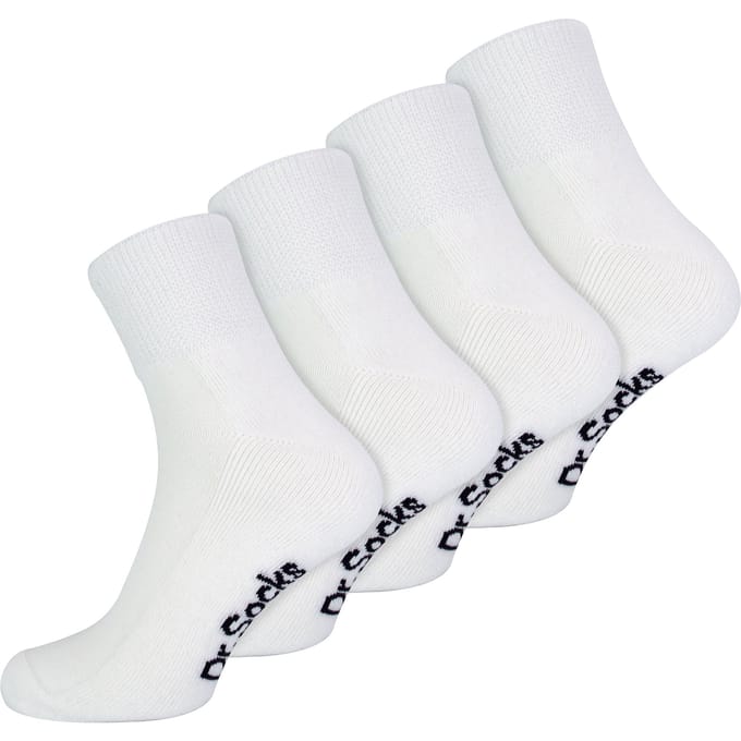 Dr.Socks - Bamboe diabetische enkelsokken voor heren - Wit