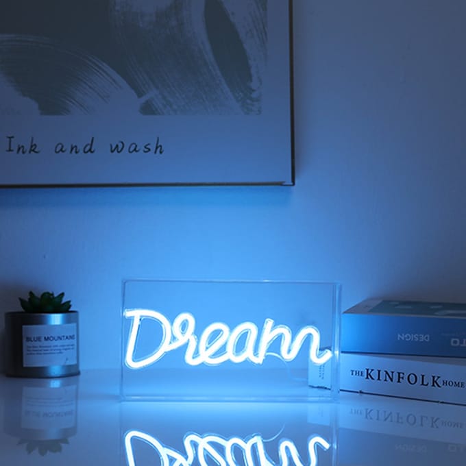 iTOTAL - neon LED light "DREAM" - Sfeerverlichting - wandlamp - ideaal voor studenten - mancave - decoratie - XL2766