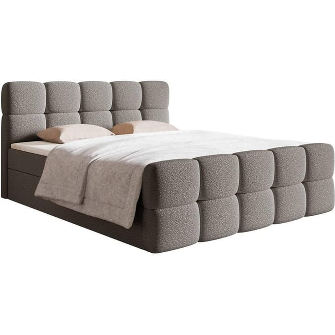 Chloe boxspring bouclé met opbergruimte 180 x 200cm | NADUVI Collection
