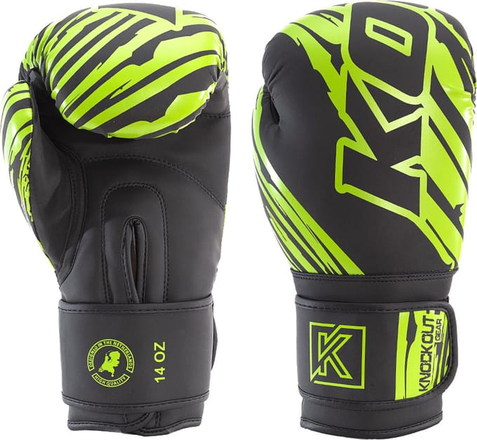 Knockout Gear Bokshandschoenen - Zwart/Groen - 10 oz