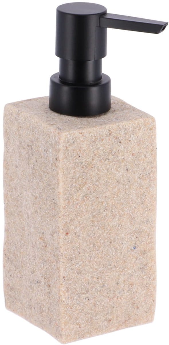 Tendance Zeeppompje/dispenser Ruby - creme - kunststeen - 18 cm - 260 ml