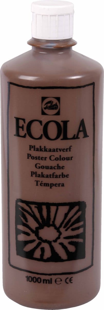 Ecola plakkaatverf 400 Brown 1000ML
