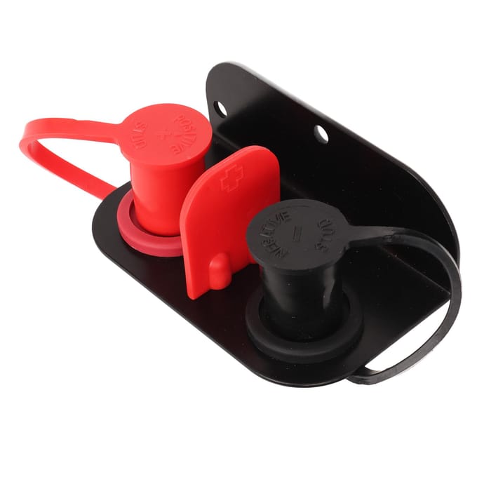 Externe Accuklemmen met Waterdichte Doppen voor UTV ATV Auto Vrachtwagens RV Tractor Maaier Boot red