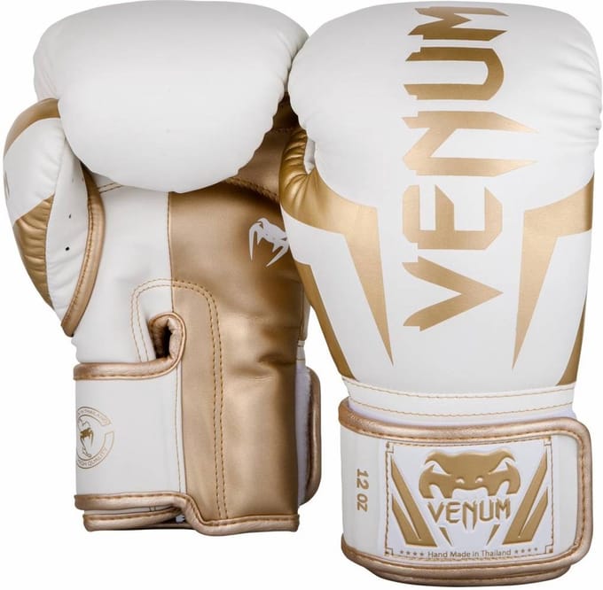 Venum Bokshandschoenen ELITE- Wit/Goud - 16 oz