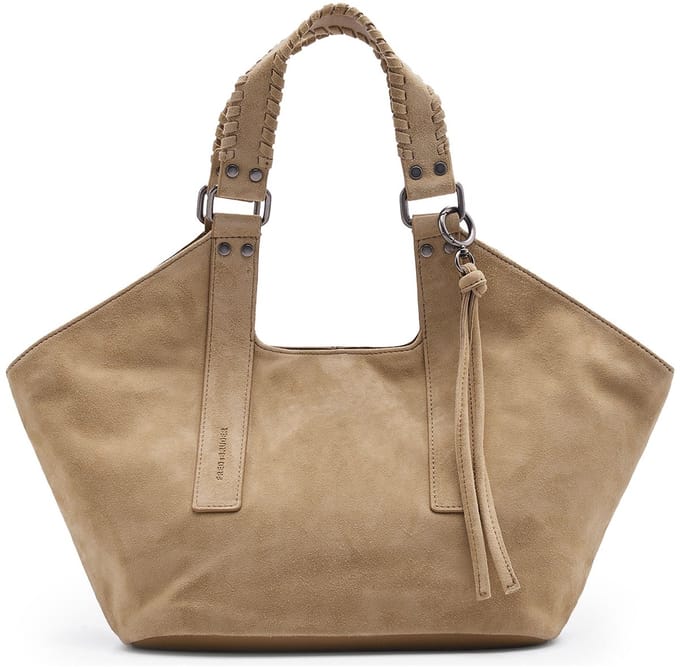 FREDsBRUDER Leren schoudertas Whipstitch Soul Collection Shopper Dark Sand Lichtbruin