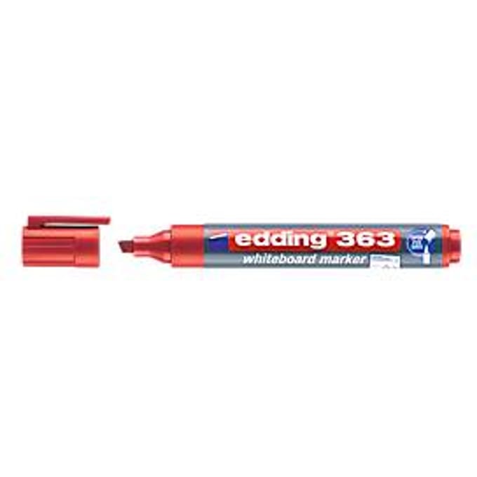 edding whiteboard marker 363, wigvormige punt, 10 stuk, rood