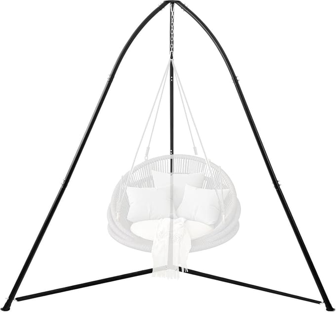 Hangmat Stand - Draagbaar Frame - Ontspannen Buiten - Stabiel Statief - 228 cm Lengte - Zwart