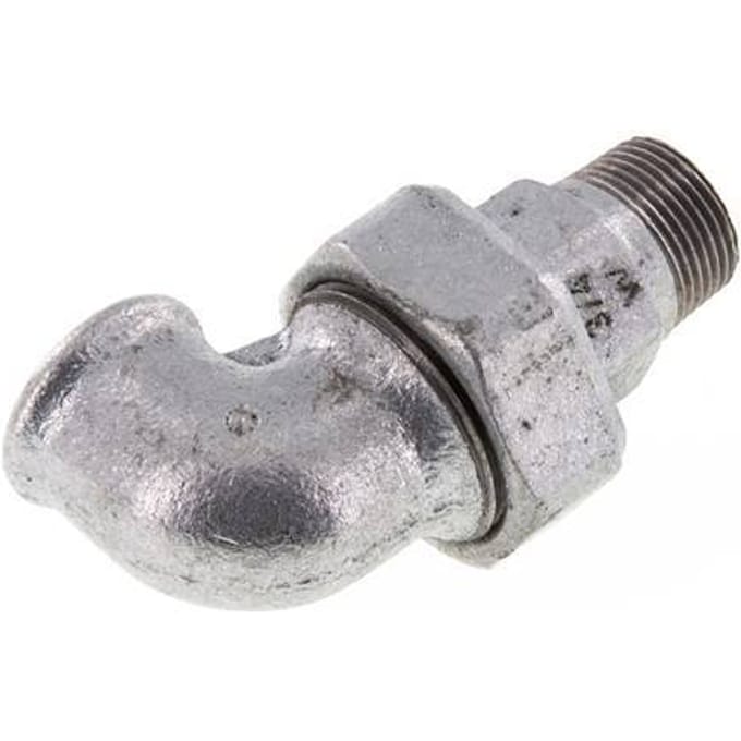 90° L-Koppeling Aansluiting 3/4'' Buitendraad R X Binnendraad Rp Gietijzer Conische Afdichting 25bar