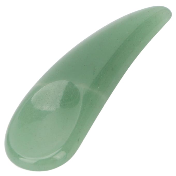 Gebogen Cosmetische Spatel Schep Mini Gua Sha Jadesteen Gebogen Make-up Oogcrème Cosmetische Spatel Groen groen