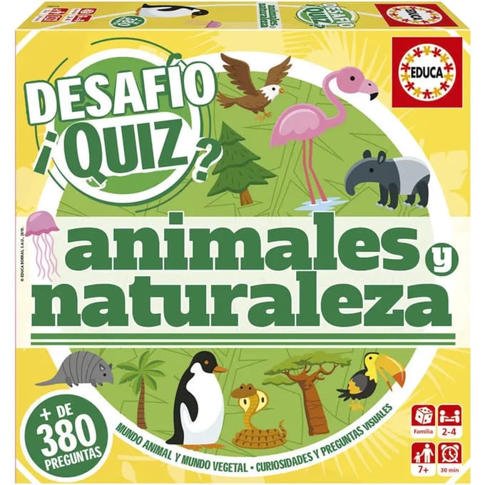 Bordspellen Educa Borras Challenge Quiz Animals and Nature