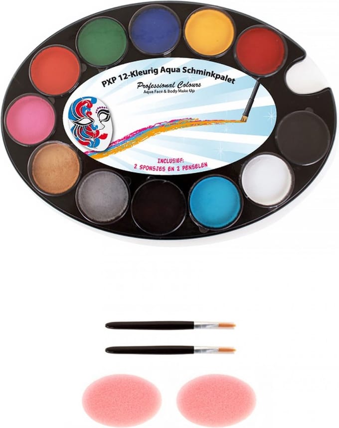 3x PXP 12-Kleurig Aqua Schminkpalet - Palet schmink