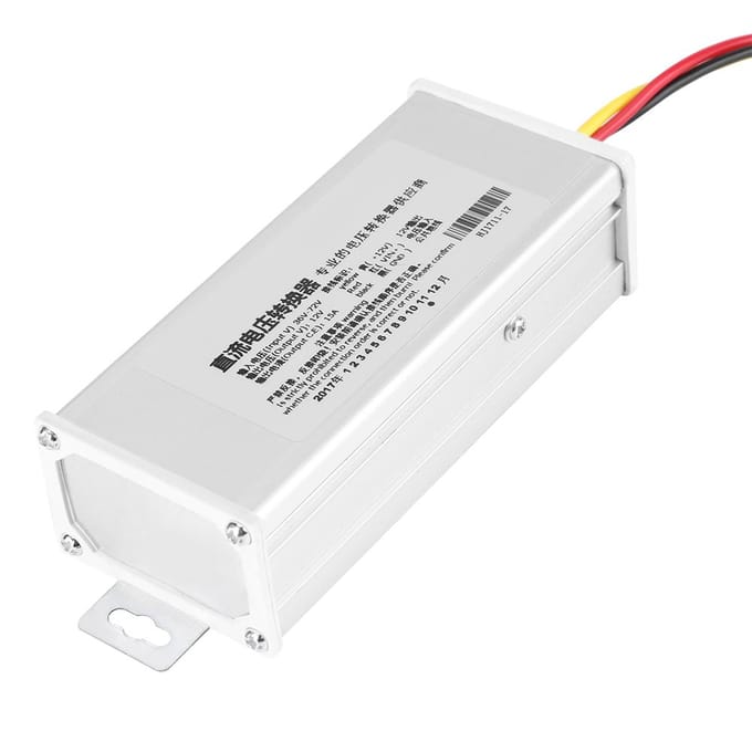 DC 36V72V naar 12V 15A 180W converteradapter voor elektrische scooteraccu white