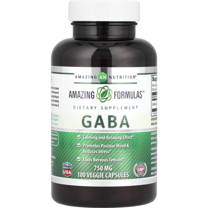 Gaba, 750Mg, 100 Vegetarische Capsules