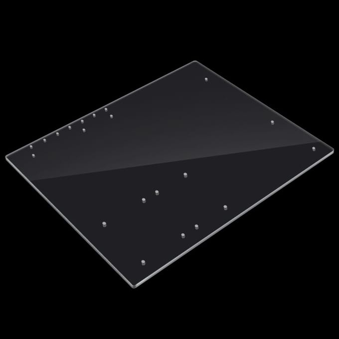 Open Frame Transparant Acryl Overlock Computerbehuizing DIY Basisstandaard Voor ATX Moederbord beige