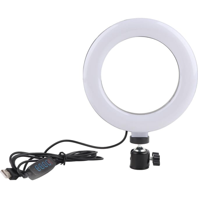 Éclairage photographique annulaire de 6 pouces, 3 couleurs réglables, interface USB white