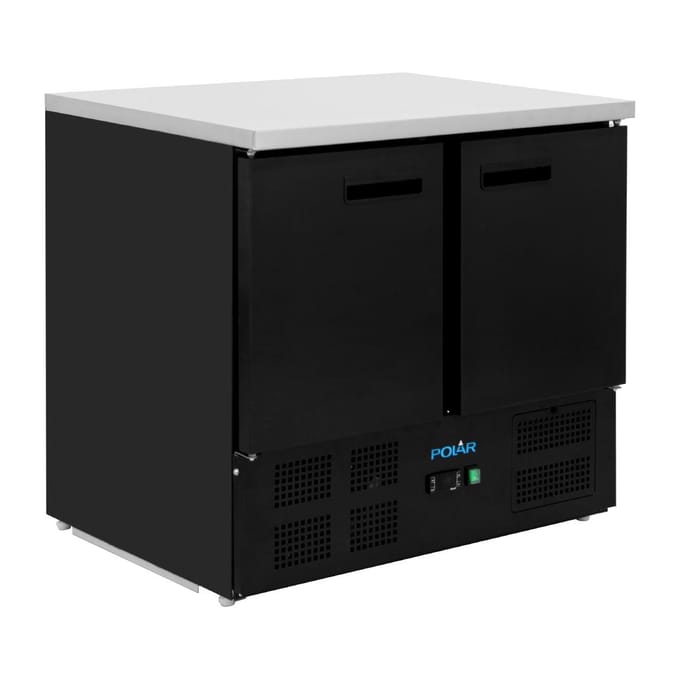 Polar G-serie dubbele deur koelwerkbank zwart 257L