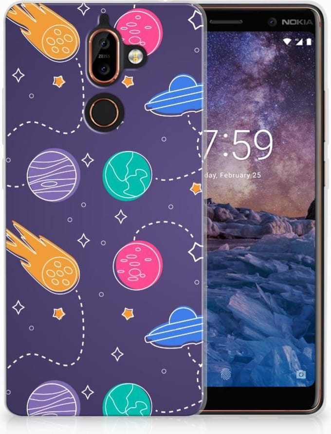 Nokia 7 Plus Silicone Back Cover Space