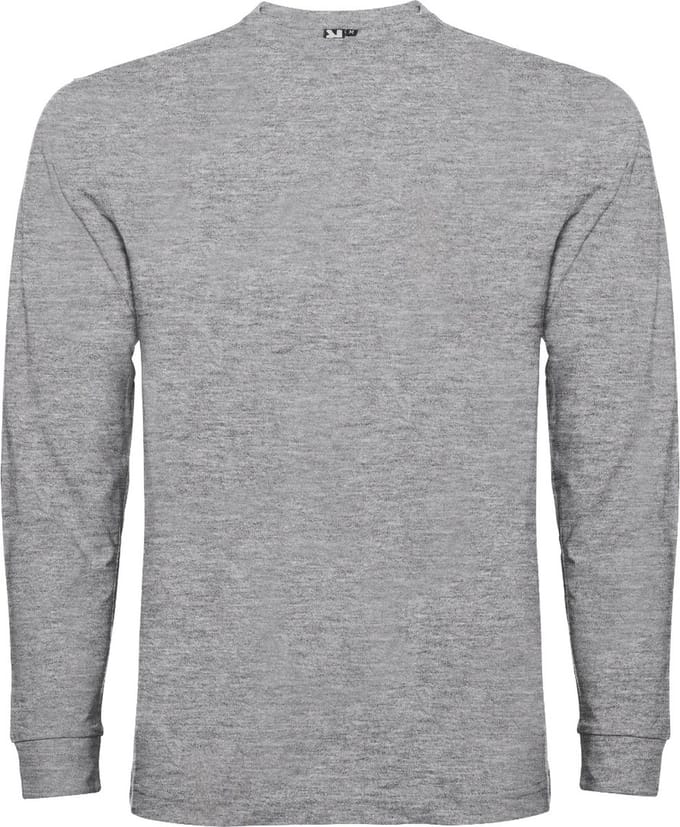 Licht Grijs Effen t-shirt lange mouwen model Pointer merk Roly maat 2XL