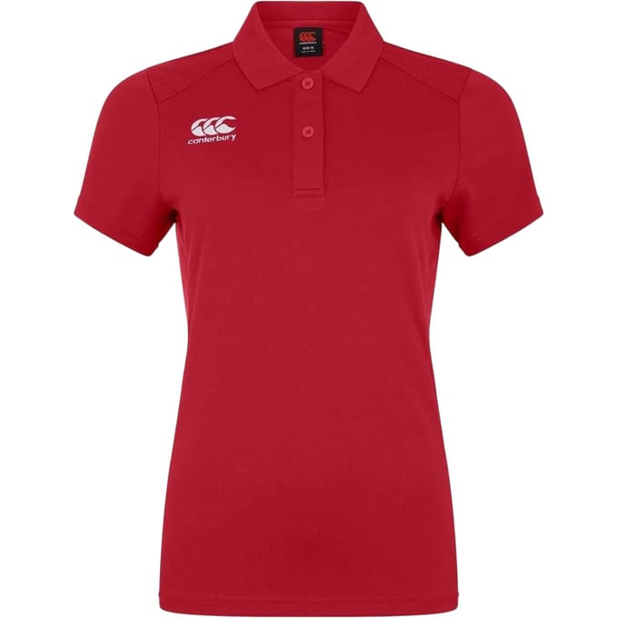 Canterbury Meisjes Regular Korte Mouwen Polo Shirt (Rood)