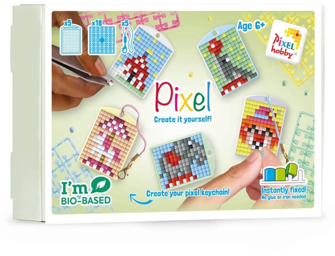 Pixelhobby Sleutelhangers | Themabox Circus | 5 sleutelhangers pixelen | Jongens en Meisjes