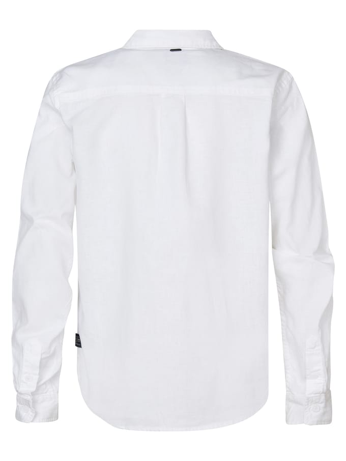 Petrol Industries - Jongens Effen Overhemd Seascape - Wit