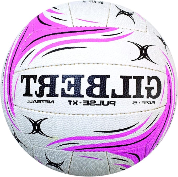 Gilbert Boys Pulse XT Match Net Ball - White/Pink/Black, Size 5