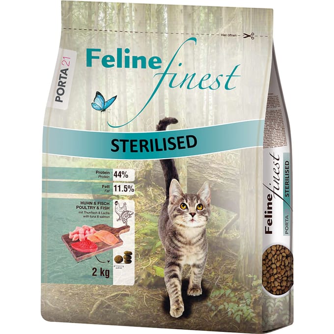 2x2kg Sterilised Kip & Vis Porta Feline Finest Kattenvoer