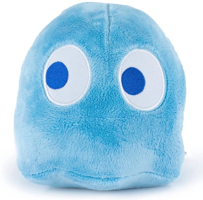 Pac-Man Spookje (Lichtblauw) Pluche Knuffel 20 cm
